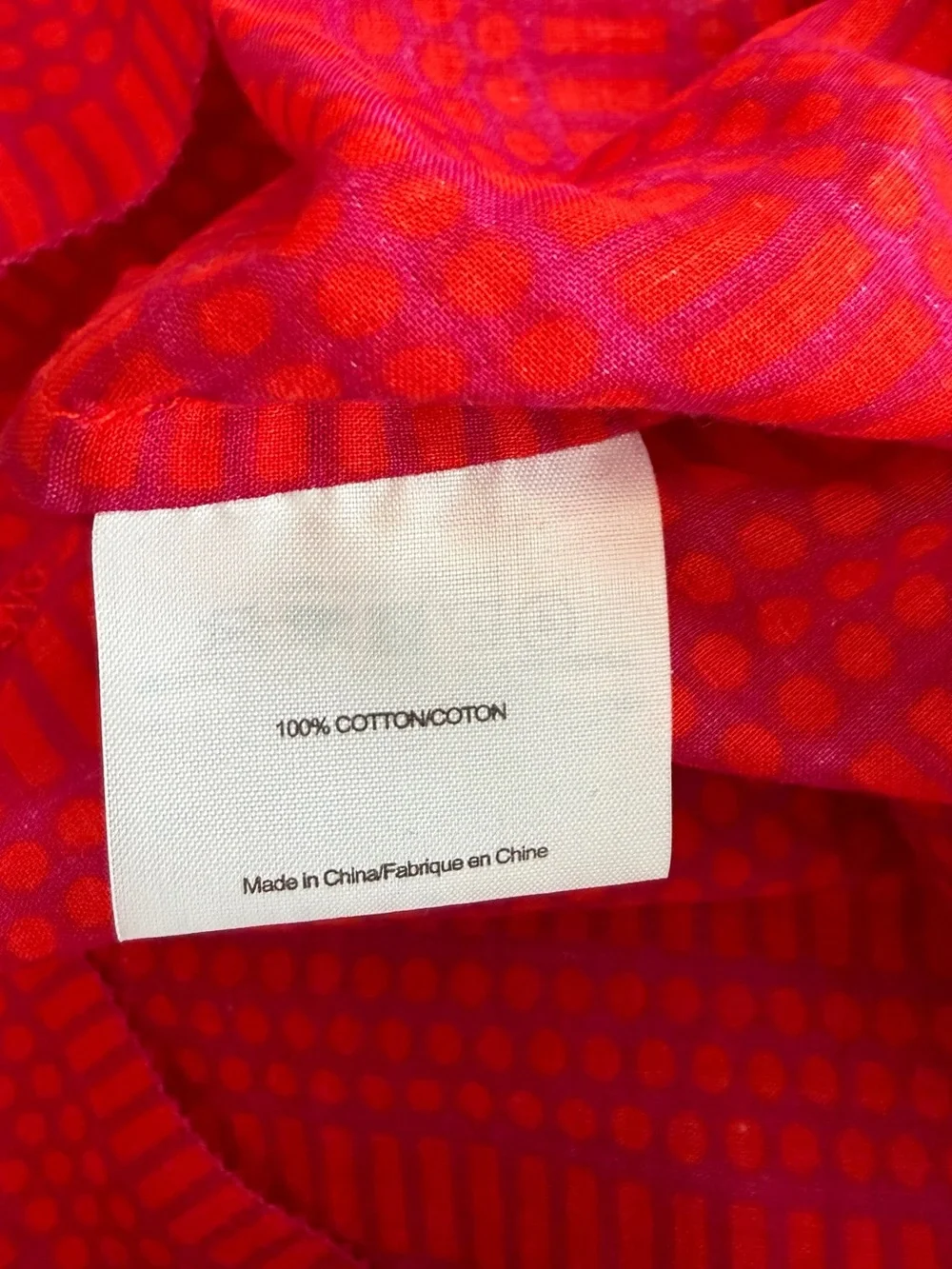 Tory Burch Vibrant Red and Pink Patterned Tunic